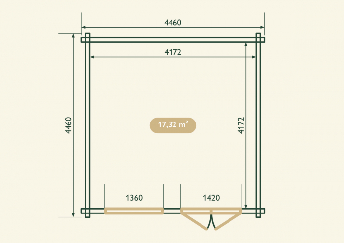 Casuta de gradina Merlot 4.5x4.5m [2]