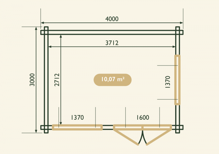 Casuta de gradina Marselan 4×3m [3]