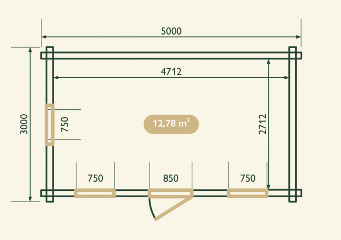 Casuta de gradina Malbec 5x3m [3]