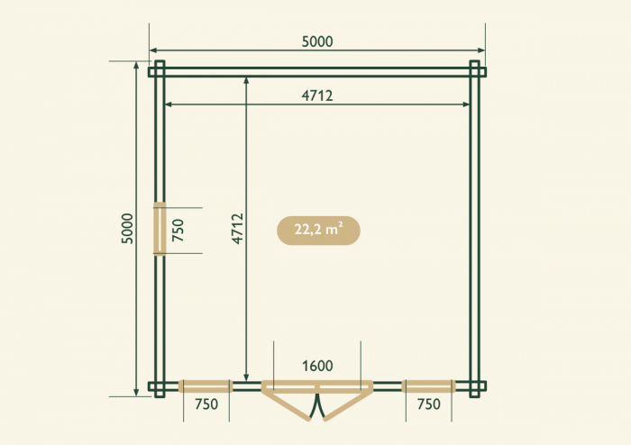 Casuta de gradina Barbera 5×5m [7]