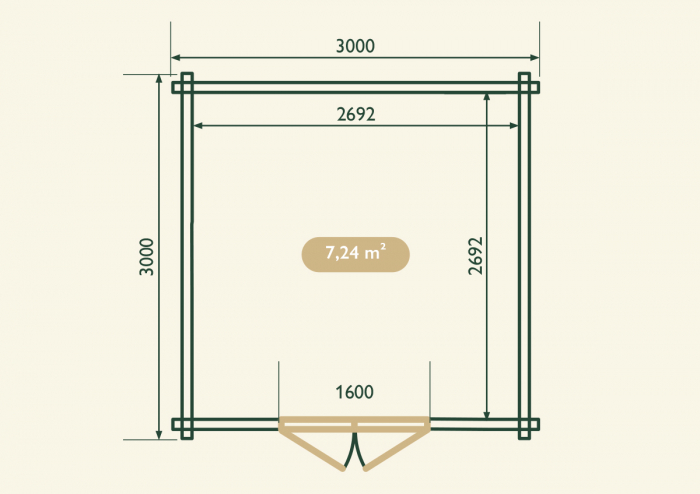 Casuta de gradina Airén 3×3m [6]