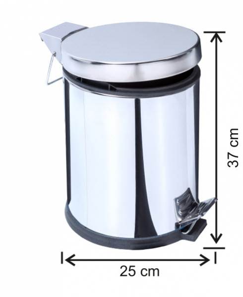 Cos de gunoi cu pedala, inox, 12 L [2]