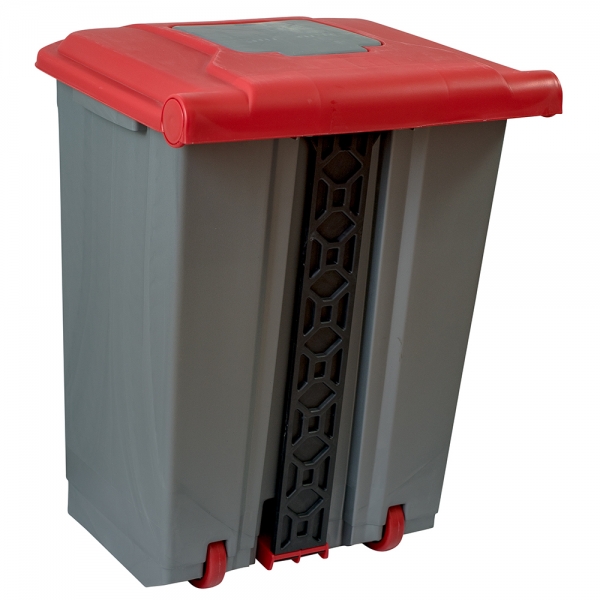 Cos gunoi cu pedala, CEX CUBE, 50 l, rosu [4]