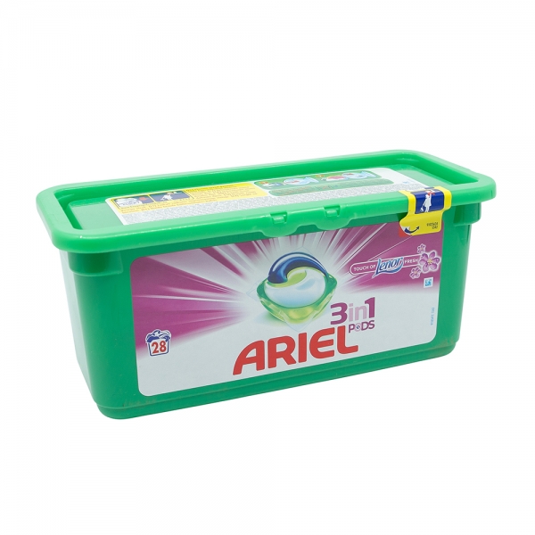Detergent capsule Ariel 3in1 Pods Touch of Lenor Fresh, 28 spalari