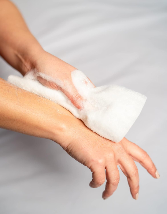 Burete de baie impregnat cu gel de dus,  unica folosinta, 10 buc/ pachet [3]