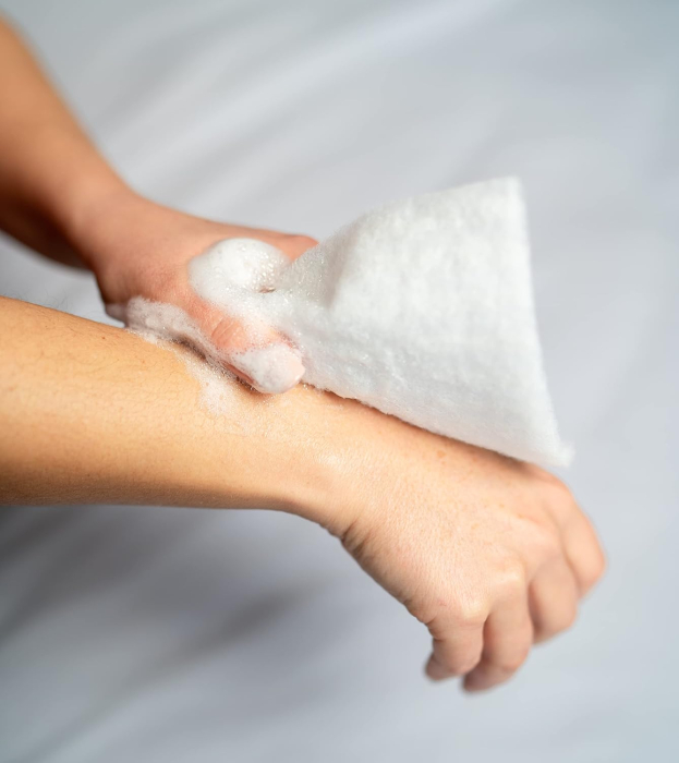 Burete impregnat cu gel de dus, unica folosinta, Natura, 10 buc/ pachet [2]