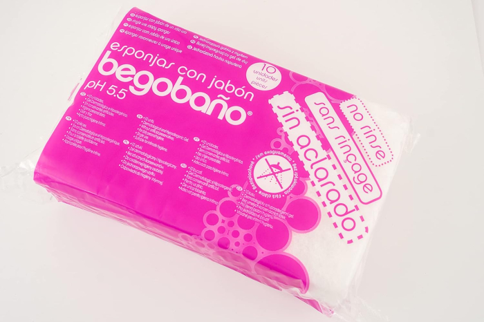 Burete de baie impregnat cu gel de dus,  unica folosinta, 10 buc/ pachet [2]