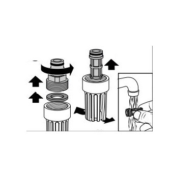 GLORIA MultiJet 18V - Filtru conector pentru apa [3]