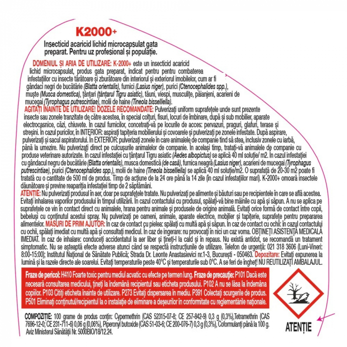Insecticid  Sano K2000+ cu pulverizator, 750 ml [2]