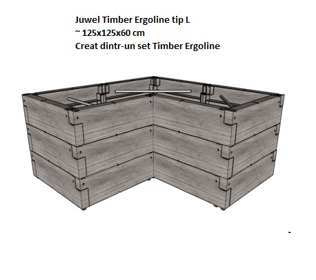 Jardiniera de gradina Juwel Timber Ergoline [7]