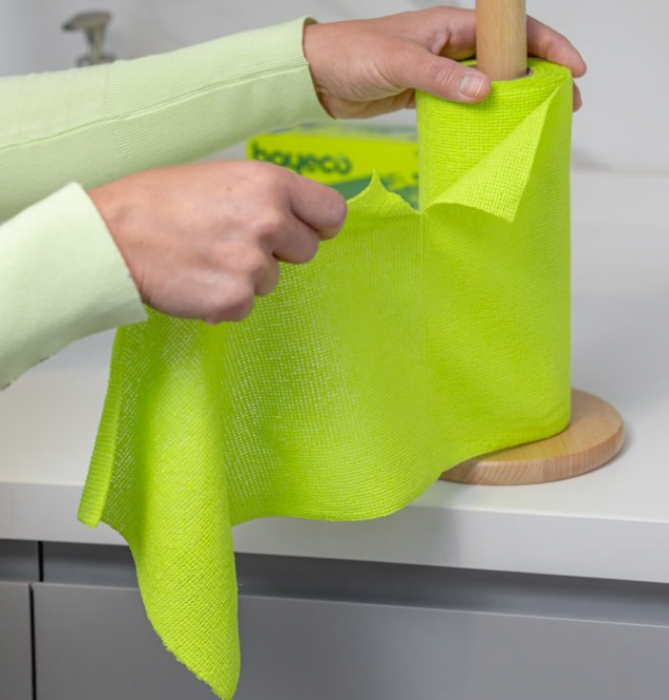 Rola lavete microfibra verde, 30x22 cm, 30 buc/ rola [2]