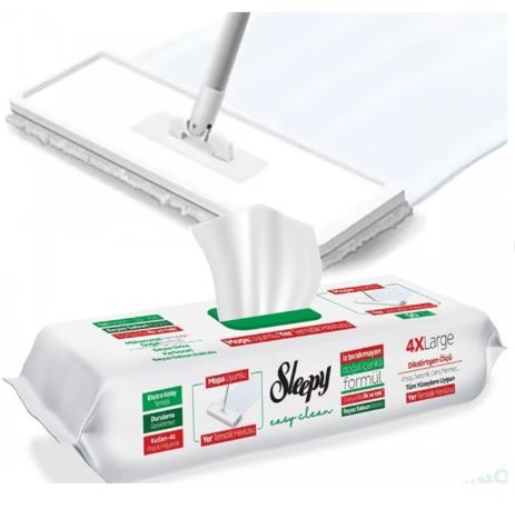 Lavete umede pentru curatare pardoseli, SLEEPY EASY CLEAN, White, 50 buc [3]