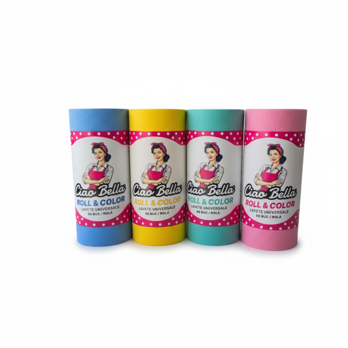 Lavete universale pe rola, Ciao Bella, 50 buc, albastru [8]