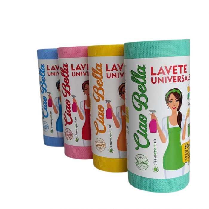 Lavete universale pe rola, Ciao Bella, 50 buc, rosu [5]
