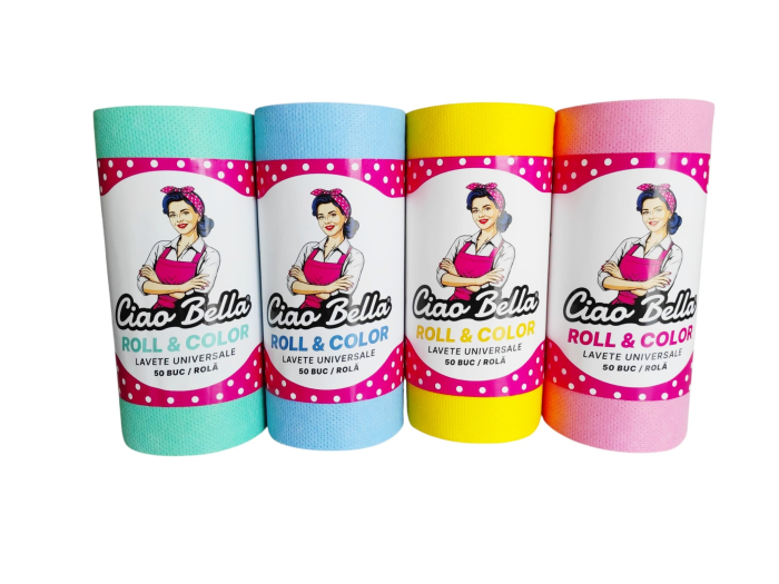 Lavete universale pe rola, Ciao Bella, 50 buc, verde [3]