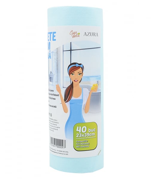 Lavete geam pe rola, Ciao Bella, Azura, 40 buc/ rola [4]