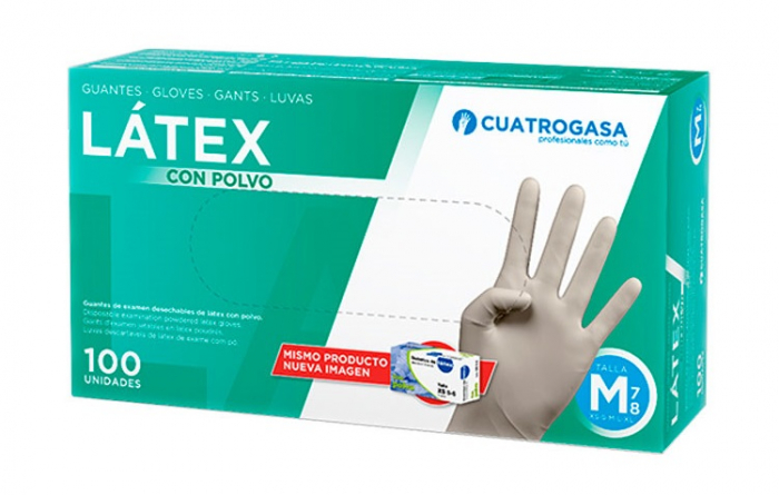 Manusi din latex, pudrate L, 100 buc/ set [8]