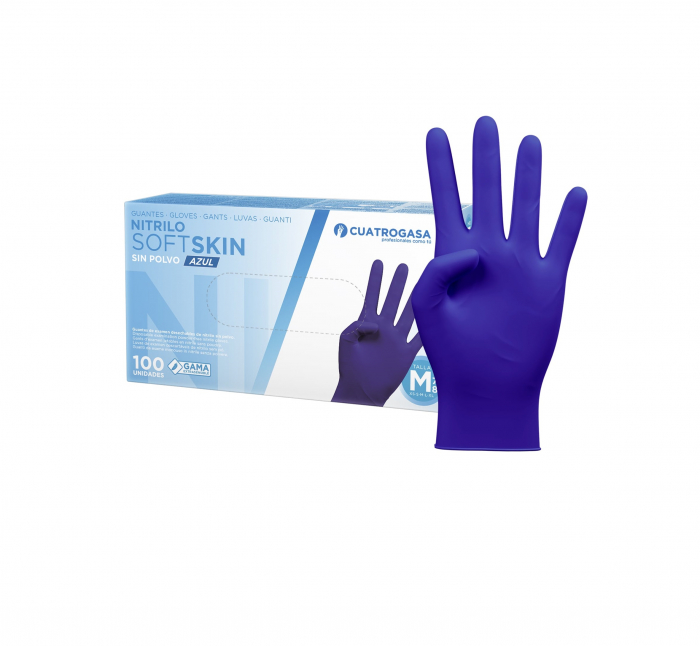 Manusi nitril softskin, albastre M, 100 buc/ set [2]