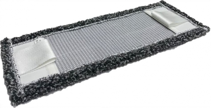Mop plat din microfibra cu urechi si buzunare, gri, 40 cm [2]