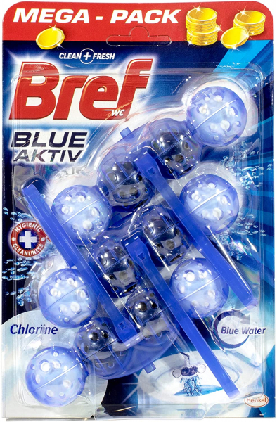 Odorizant toaleta Bref Power Aktiv Blue Chlorine, 3x50 g [2]