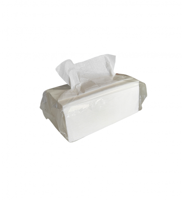 Prosop pliat V cu ioni de argint, alb, 120 buc/ pachet [2]