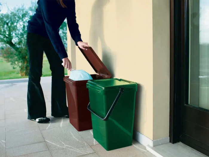 Recipient colectare deseuri biodegradabile (compostor), verde, 7 L [4]