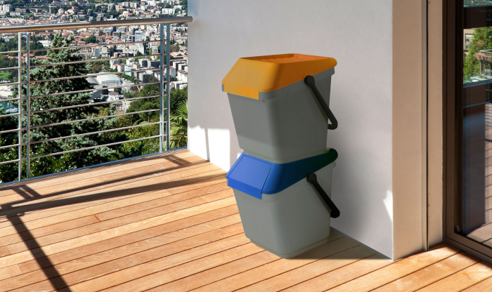 Cos colectare selectiva, suprapozabil, maro, 35 L [3]