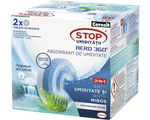 Rezerva absorbant de umiditate Ceresit Aero 360°, Prospetimea Cascadei, 2x450 g [1]