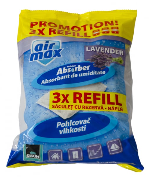 Rezerva absorbant de umiditate lavanda, Air Max, Bison, 3 x 450 g [2]