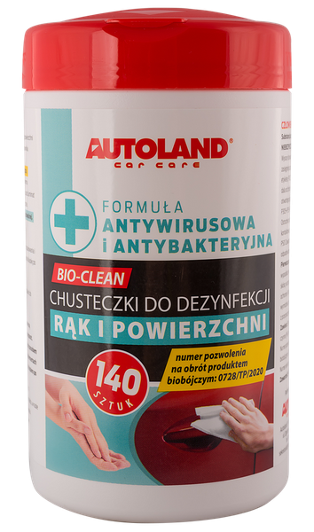 Servetele igienizante pentru maini si suprafete, Bio Clean, Autoland, 140 buc/set [1]