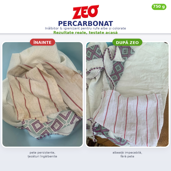 Percarbonat de sodiu ZEO, igienizant (Inalbitor rufe), 750 g [2]