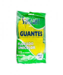 Manusi menaj - Manusi latex cu interior flocat de bumbac, L, 2 buc/set