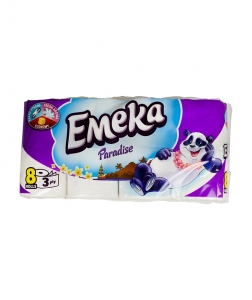 Hartie igienica - Hartie igienica Emeka, 3 straturi, 8 role, Paradise