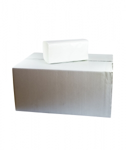 Prosoape pliate - Prosop pliat alb in V, 150 buc, 20 pach/ bax