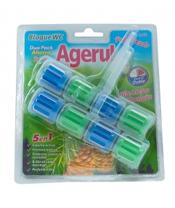 Odorizante baie - Odorizant solid pentru vasul toaletei Duo Pack, Agerul Montan, 2 x 50g
