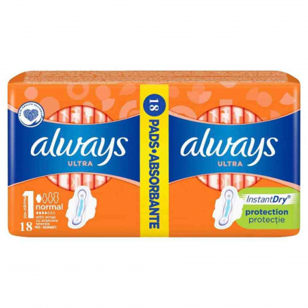 Absorbante si tampoane - Absorbante Always Duo Ultra, normal, 18 buc