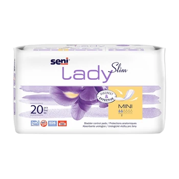 Scutece adulti - Absorbante pentru incontinenta, 2 picaturi, Seni Lady Slim Mini, 20 buc