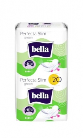 Absorbante si tampoane - Absorbante Perfecta Slim Green, Bella, 20 buc