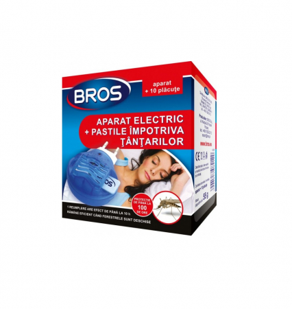 Insecticide - Aparat electric + 10 pastile impotriva tantarilor, Bros