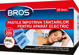 Insecticide - Pastile impotriva tantarilor pentru aparat electric, Bros, 20 buc