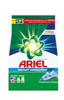 Detergent de rufe - Ariel Detergent Mountain Spring, 1.5 kg, 20 spalari