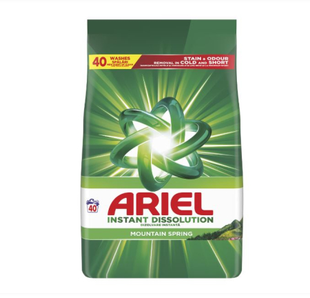 Detergent de rufe - Ariel Detergent Mountain Spring, 2.6 kg, 40 spalari