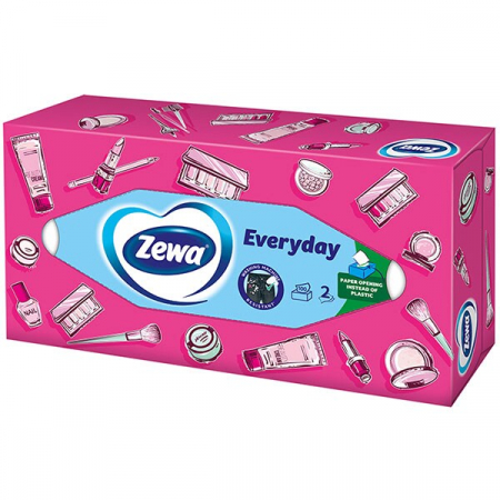 HARTIE - Servetele faciale Zewa Everyday, 2 straturi, 100 buc/set, diverse modele