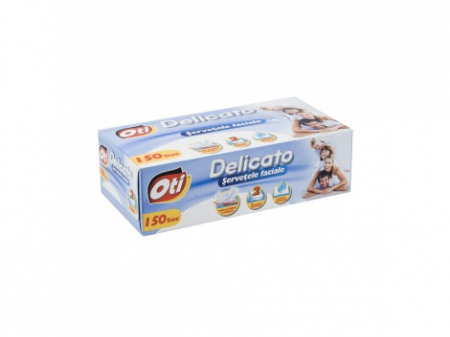 COSMETICE, INGRIJIRE PERSONALA - Servetele faciale OTI, 2 straturi, 150 buc
