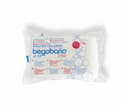 COSMETICE, INGRIJIRE PERSONALA - Burete impregnat cu gel de dus, unica folosinta, Natura, 10 buc/ pachet