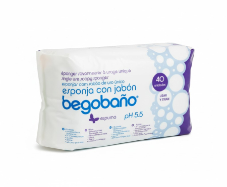 Bureti impregnati de unica folosinta - Burete de baie impregnat cu gel de dus,  unica folosinta, 40 buc/ pachet