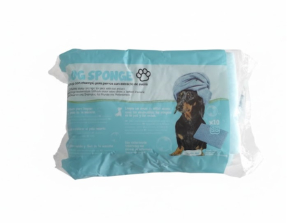 COSMETICE, INGRIJIRE PERSONALA - Burete impregnat cu sapun pentru animale,  unica folosinta,10 buc/ pachet
