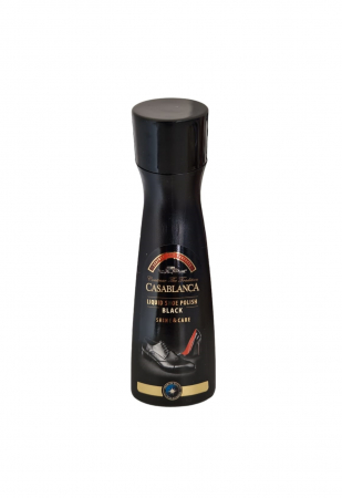 Intretinere incaltaminte - Crema lichida pentru pantofi, Negru, 75 ml, Casablanca