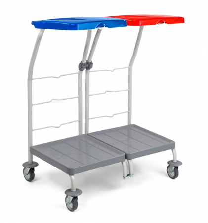 Seturi carucioare colectare selectiva - Set colectare deseuri cu capac, fara pedala 2*70 L