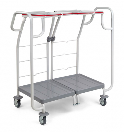 Seturi carucioare colectare selectiva - Set colectare deseuri cu manere laterale si fara capac 2*70 L